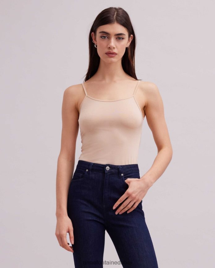 ملابس عبد اللطيف Anne Fontaine نحيف قميص داخلي من Cintia قميص قصير بحزام رفيع ناقص T622DL300