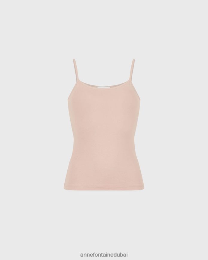 ملابس عبد اللطيف Anne Fontaine نحيف قميص داخلي من Cintia قميص قصير بحزام رفيع ناقص T622DL300
