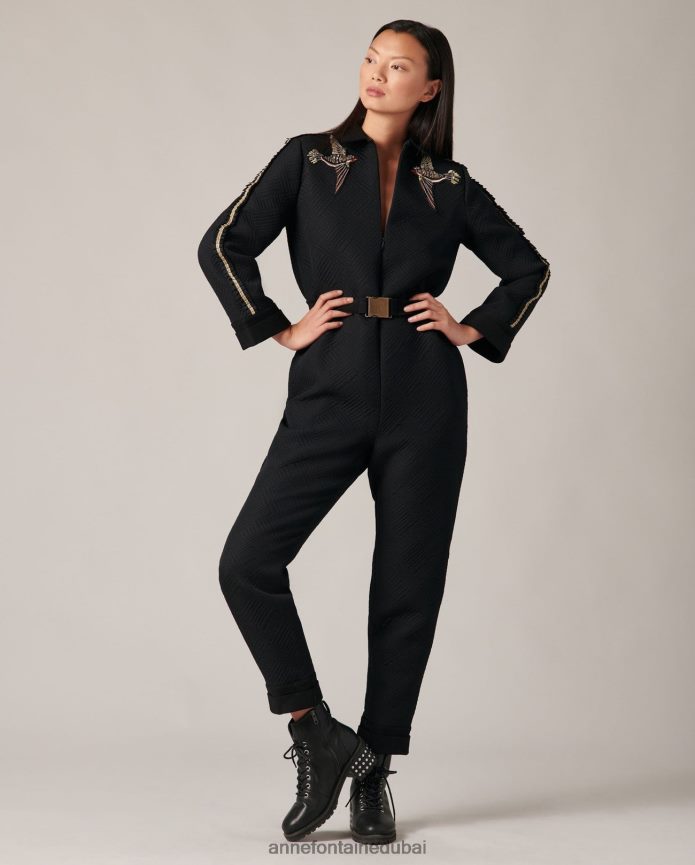 أحذية عبد اللطيف Anne Fontaine نحيف حذاء بكعب عالٍ من ناشفيل مع مسمار معدني أسود T622DL17