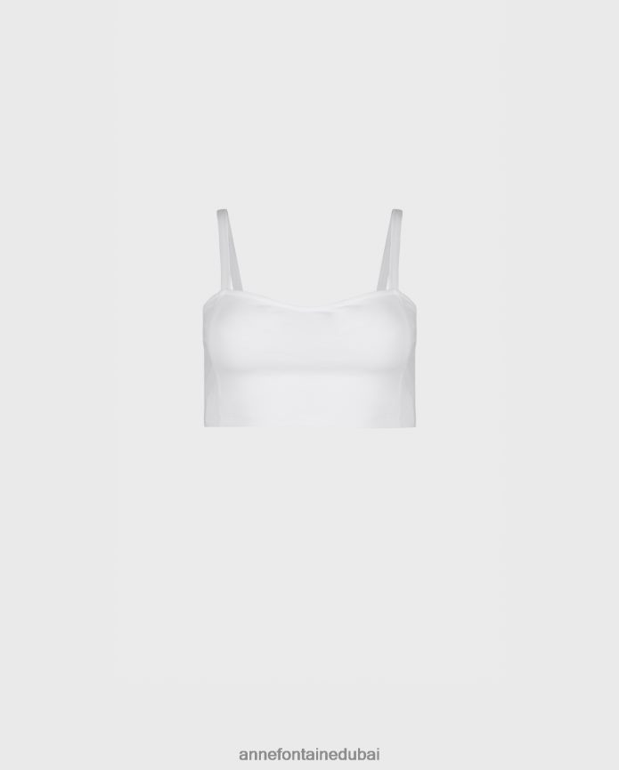 ملابس عبد اللطيف Anne Fontaine نحيف دلتا براليت براليت قطن على شكل قمر أبيض T622DL271