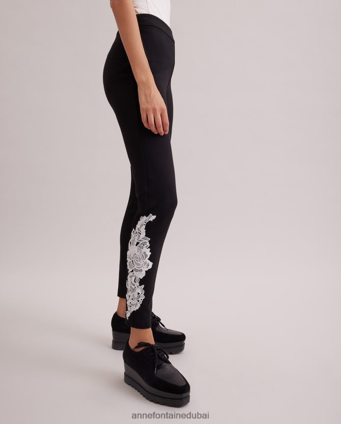 ملابس عبد اللطيف Anne Fontaine نحيف يغطي الرجل لوسيل متماسكة مع زين الدانتيل أسود/أبيض T622DL363