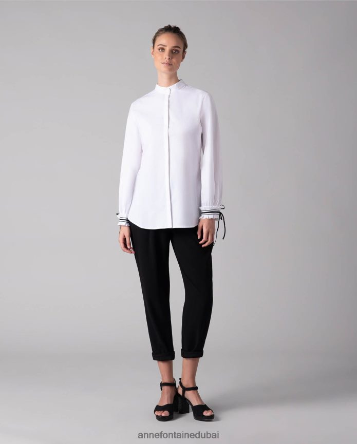 أحذية عبد اللطيف Anne Fontaine نحيف حذاء بكعب عريض بنمط جلد التمساح مع زهور قابلة للإزالة أسود T622DL46