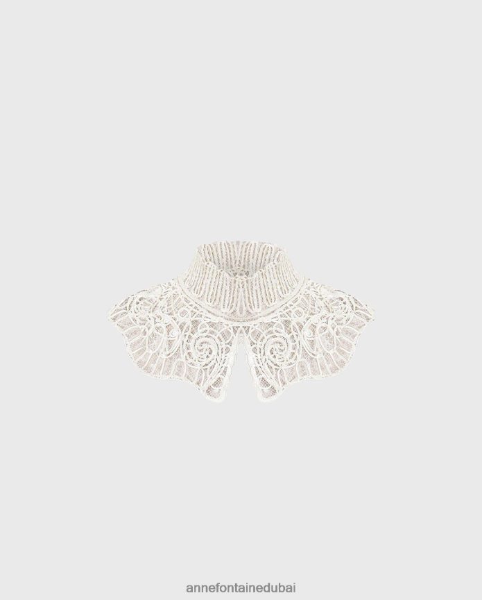 مُكَمِّلات عبد اللطيف Anne Fontaine نحيف ياقة تسارينا من التول مع ترتر مطرز بزخارف أرابيسك أنيق T622DL524