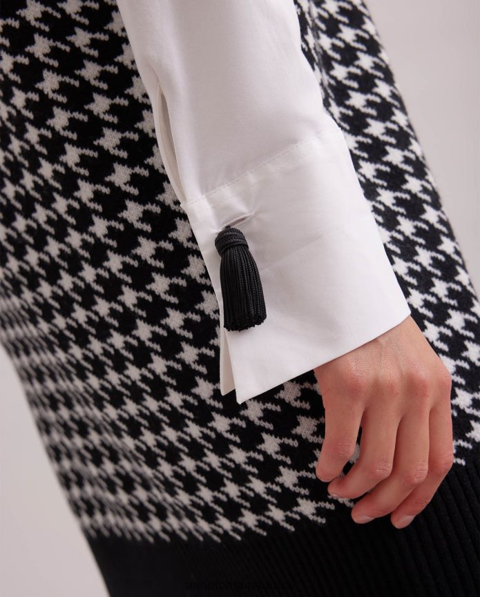 مُكَمِّلات عبد اللطيف Anne Fontaine نحيف أزرار أكمام مارسيل، أزرار أكمام هامشية مع قاعدة معقودة أسود T622DL569