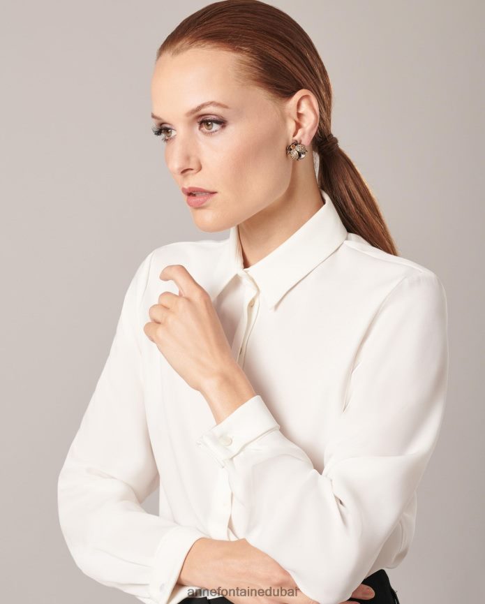 مُكَمِّلات عبد اللطيف Anne Fontaine نحيف أقراط جينا بطباعة الفهد وأقراط الخنفساء الكريستالية أنيق T622DL589