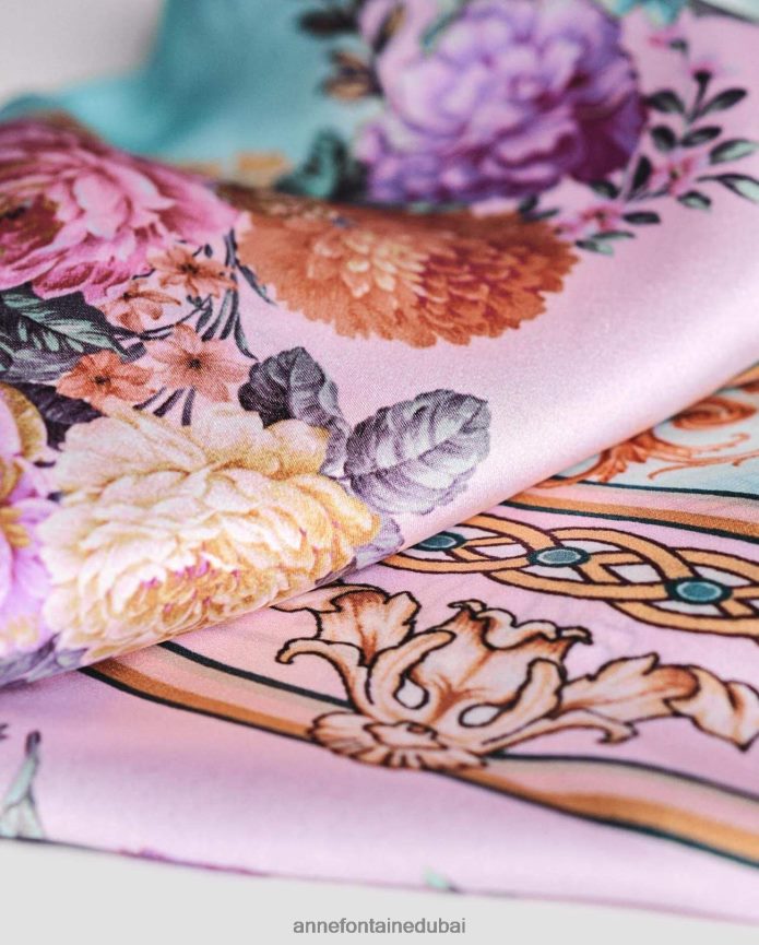 مُكَمِّلات عبد اللطيف Anne Fontaine نحيف وشاح تيت وشاح حريري بطبعات الفراشة أنيق T622DL608