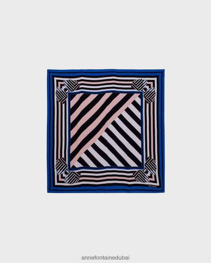 مُكَمِّلات عبد اللطيف Anne Fontaine نحيف وشاح إيانا وشاح ملون بنقوش هندسية أنيق T622DL620