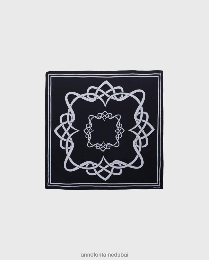 مُكَمِّلات عبد اللطيف Anne Fontaine نحيف وشاح غليندا أسود/أبيض T622DL623