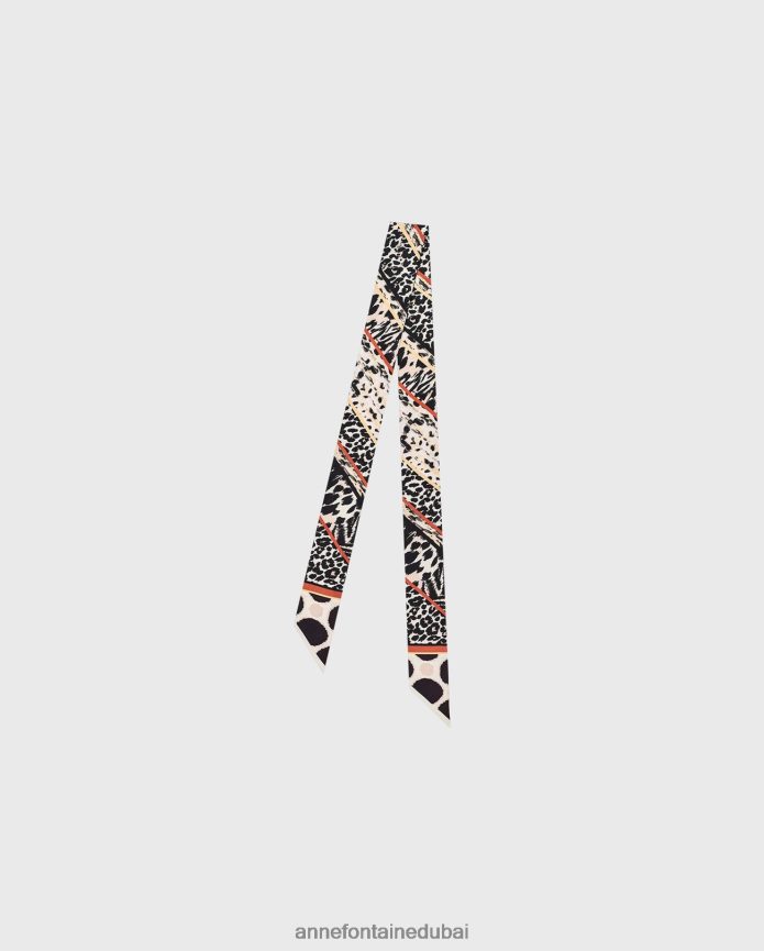 مُكَمِّلات عبد اللطيف Anne Fontaine نحيف تاتوم وشاح التعادل وشاح الحرير أنيق T622DL629