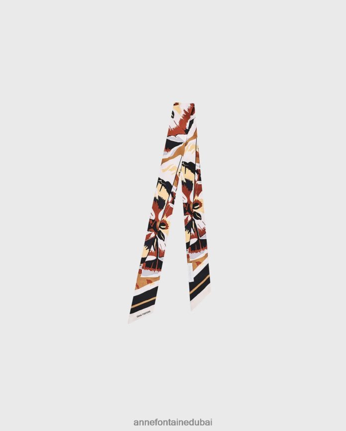 مُكَمِّلات عبد اللطيف Anne Fontaine نحيف وشاح حريري منسوج من نسيج قطني طويل زهري T622DL630