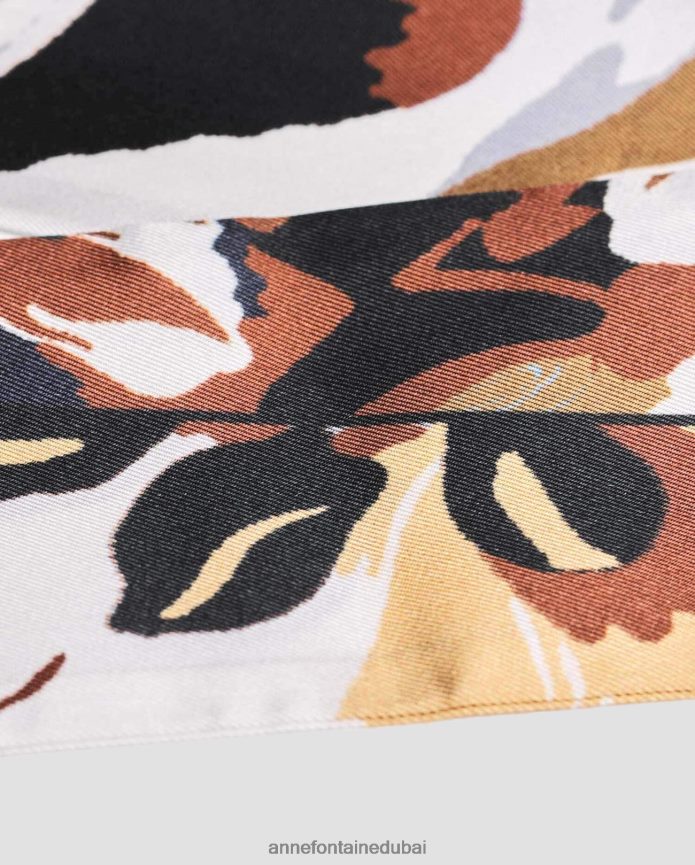 مُكَمِّلات عبد اللطيف Anne Fontaine نحيف وشاح حريري منسوج من نسيج قطني طويل زهري T622DL630