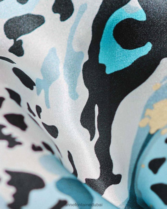 مُكَمِّلات عبد اللطيف Anne Fontaine نحيف وشاح تيريل وشاح من الحرير الفهد بألوان الباستيل أنيق T622DL638