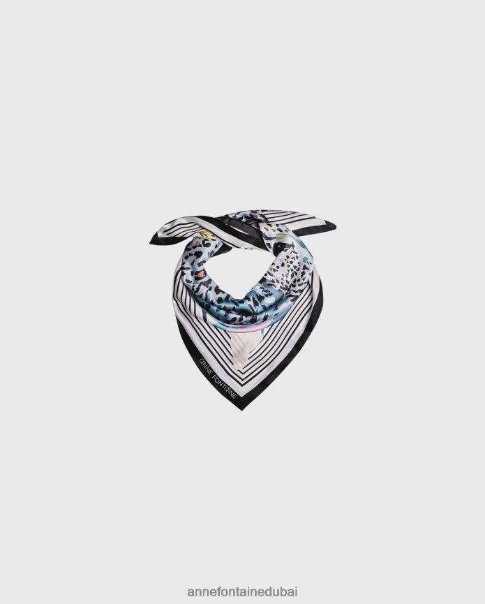 مُكَمِّلات عبد اللطيف Anne Fontaine نحيف وشاح تيريل وشاح من الحرير الفهد بألوان الباستيل أنيق T622DL638