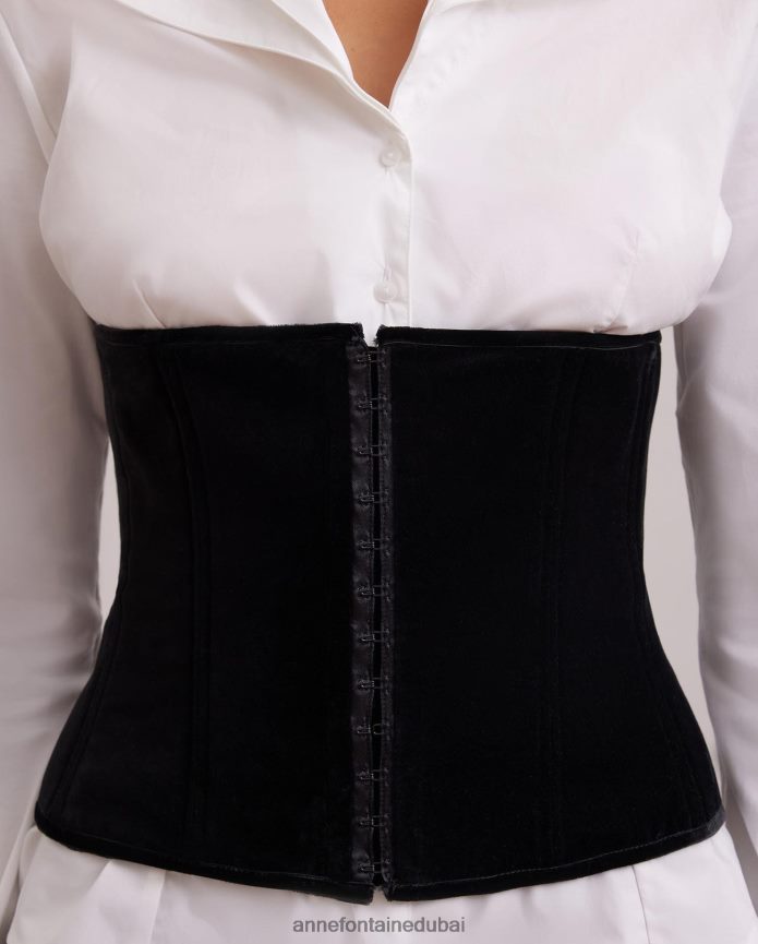 مُكَمِّلات عبد اللطيف Anne Fontaine نحيف مشد إلفيا مشد مخملي واسع أسود T622DL667