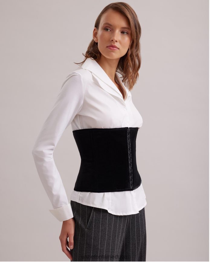 مُكَمِّلات عبد اللطيف Anne Fontaine نحيف مشد إلفيا مشد مخملي واسع أسود T622DL667