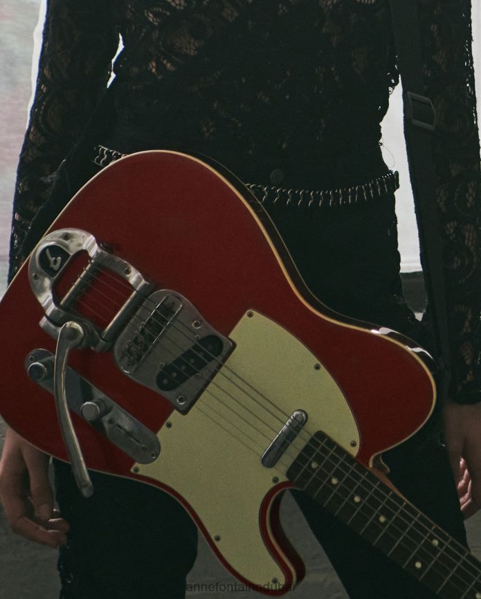 مُكَمِّلات عبد اللطيف Anne Fontaine نحيف فالون حزام سلسلة حزام مع جلد متشابك أسود T622DL670