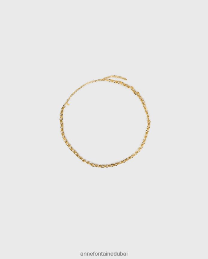 مُكَمِّلات عبد اللطيف Anne Fontaine نحيف حزام جوديل قابل للتعديل حزام سلسلة الارتباط ذهب T622DL675