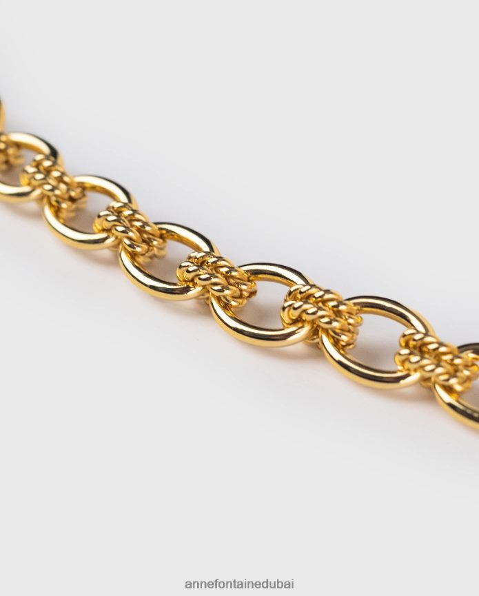 مُكَمِّلات عبد اللطيف Anne Fontaine نحيف حزام جوديل قابل للتعديل حزام سلسلة الارتباط ذهب T622DL675