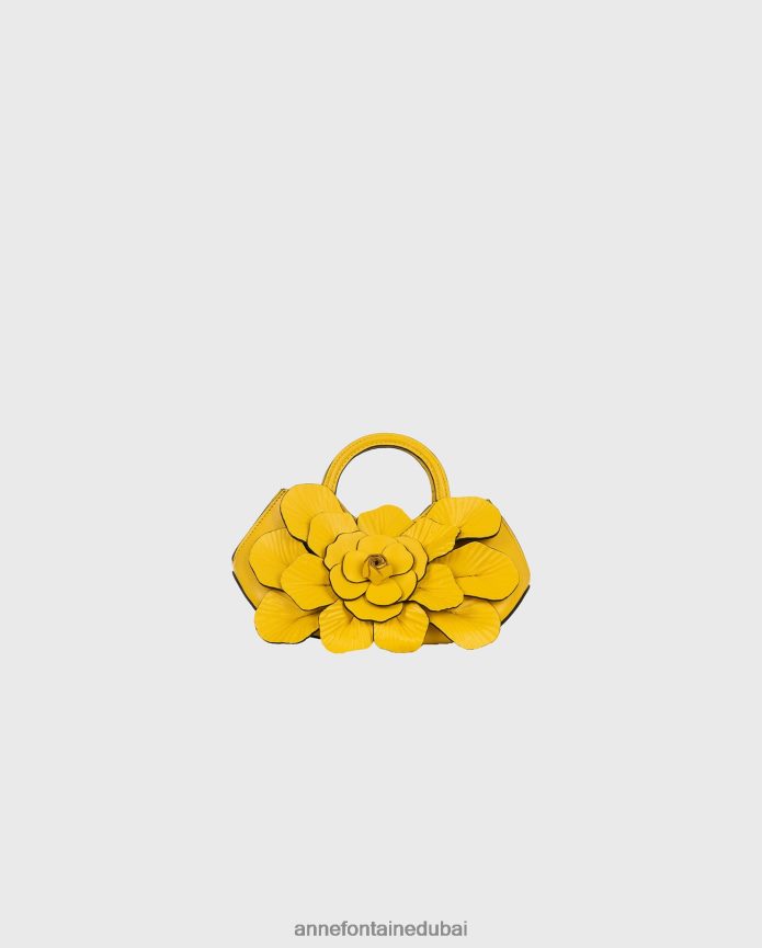 أكياس عبد اللطيف Anne Fontaine نحيف حقيبة يد سكارليت ميني حقيبة يد جلدية صغيرة من الميموزا زهري T622DL685