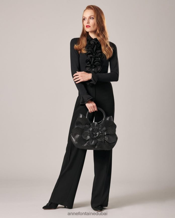 أكياس عبد اللطيف Anne Fontaine نحيف حقيبة يد سكارليت أيقونة حقيبة يد مميزة بمقابض علوية زهري T622DL695