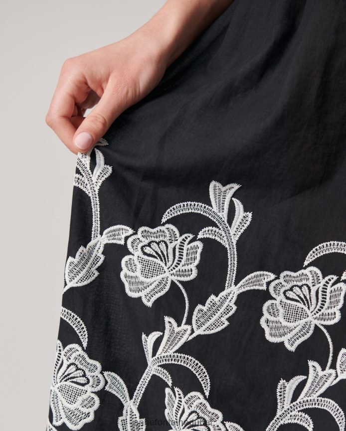 ملابس عبد اللطيف Anne Fontaine نحيف فستان فاستيل فستان ماكسي بدون أكمام مع خصر إمبراطوري أسود T622DL92