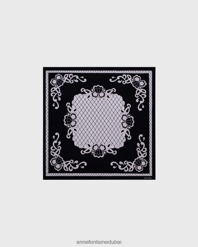 مُكَمِّلات عبد اللطيف Anne Fontaine نحيف وشاح inspy وشاح ذو لونين مزين بزخارف زهري T622DL621