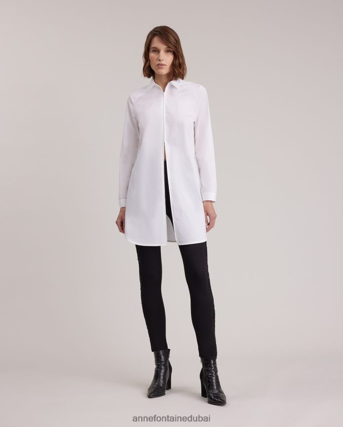 ملابس عبد اللطيف Anne Fontaine نحيف بنطال vonya بطول كامل مع زخارف وردية عمودية أسود T622DL382